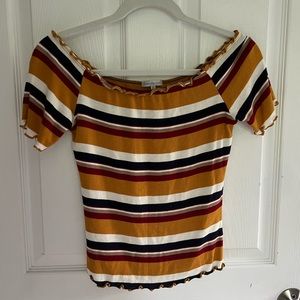 Off the shoulder stripped top